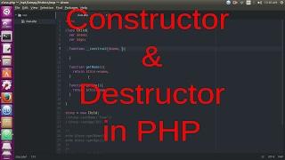 Constructor and Destructor in PHP (Object Oriented Programming)