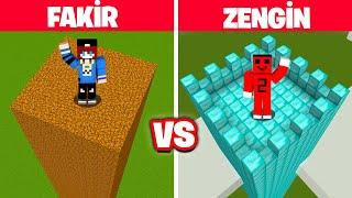 ZENGİN vs FAKİR KULE YAPI KAPIŞMASI !! - Minecraft