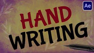 Handwriting Effect Animation in After Effects
