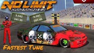 5.5 Nissan Skyline R34 GTR Fastest Tune - No Limit Drag Racing 2