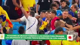 Darwin Núñez fighting fans after Uruguay lost 0-1 to Colombia