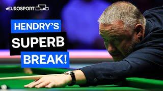 "The Return Of The King!"  | Hendry's 102 Break In Opening Frame At Qualifiers! | Eurosport Snooker