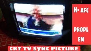 Crt china tv sync picture। Crt tv H- AFC problem 