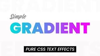 How to create Gradient Text using Html and CSS