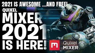 Quixel Mixer 2021 Is AWESOME ...and Free!  | quixel mixer vs substance painter |  quixel mixer free