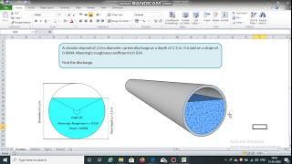 Flow through a circular channel using Manning's formula