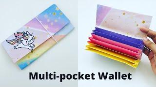 How To Make Multi-pocket Paper Wallet / Origami Wallet / Paper Craft / Handmade Gift Ideas #diy