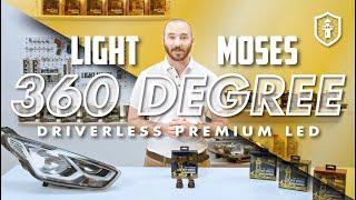 Light Moses Driverless 360 Degree LED Headlight Bulbs H11 Conversion Kit High Low Beam Installation