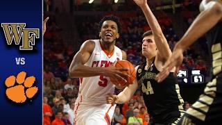 Wake Forest vs. Clemson Men's Basketball Highlights (2016-17)