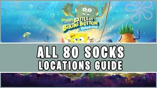 Spongebob Squarepants - Battle For Bikini Bottom Rehydrated - All 80 Sock Locations