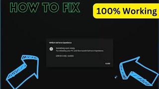 NVIDIA Geforce Experience Error Code 0x0003 in Windows 11