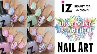 4 NAIL ART TUTORIALS USING iZ BEAUTY BLOOMING BEAUTIFUL COLLECTION | Spangley Nails