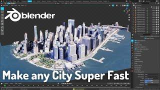 Create any City in Blender SUPER Fast with Google Maps