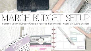 March 2024 Cash Envelope Budget Planner Setup | Setting Up My Planner for the New Month