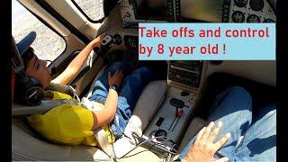 First time taking off and control by 8 year old.