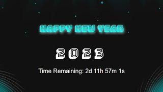 Happy New Year 2024 Countdown clock using CSS and Java Script | CSS and Java Script Tutorials