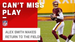 Alex Smith Takes the Field for 1st Time Since Injury