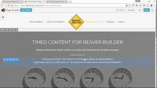 Timed Content for Beaver Builder.  A Free Plugin/Module