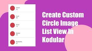 Create Custom Circle Image List View | Using Dynamic Components