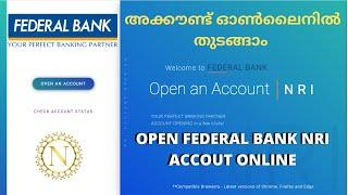 Open New NRI NRO Account Online In Federal Bank