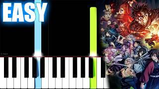 Mugen -  Demon Slayer: Kimetsu no Yaiba Hashira Training Arc OP - EASY Piano Tutorial