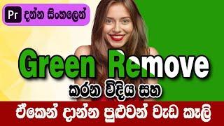 How to Remove Green Screen background using ultra Key in Adobe Premiere Pro | 2021 Sinhala tutorial