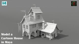 Autodesk Maya | 3d Cartoon House modeling in Maya | M#2