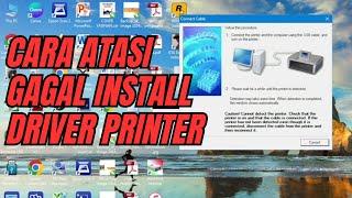 cara mengatasi gagal install driver printer canon semua tipe || caution cannot detect the printer