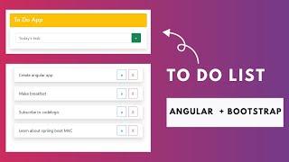 To Do List in Angular | Angular tutorial