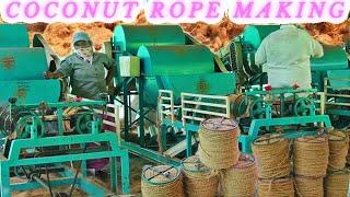 Coconut fiber coir rope making industry | Small Scale Industries