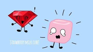 Strawberry Milk cube animation (BFDI)