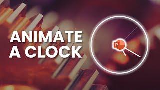 How to ANIMATE a CLOCK in PowerPoint! A simple 5 minute tutorial.