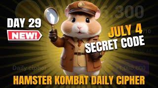 DAY 29! HAMSTER KOMBAT DAILY CIPHER CODE | HAMSTER KOMBAT MORSE CODE JULY 4