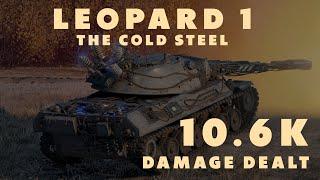 Leopard 1 - The Cold Steel - 10.6k Damage Dealt, 8 Kills - World of Tanks (Full Battle)