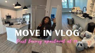 MOVING INTO MY LUXURY APARTMENT AT 19| new beginnings | empty apt tour | settling in + more 