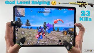 Xiaomi pad 6 gaming 1 vs 4 free fire gameplay Double AWM sniper with fastest 3 finger handcam