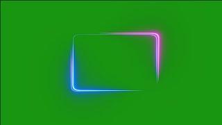 Neon Frame Animation  | Green screen effects | chroma key |  Neon frame green screen