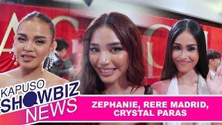 Kapuso Showbiz News:Zephanie, Rere Madrid, Crystal Paras tell fun facts on their GMA Gala 2024 looks