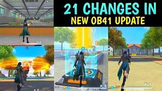 Top 21 New Changes In OB41 UPDATE  l Advance Server l GARENA FREE FIRE