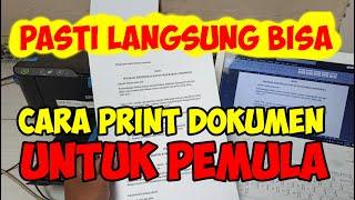 cara print dokumen di laptop / komputer untuk pemula