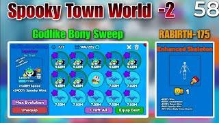 RACE CLICKER - Spooky Town World Part 2 | Skeleton 50% Wins & EP-58 (HMJ 10 Roblox)