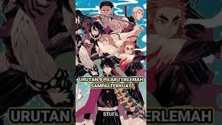 Urutan Pilar Terkuat di Kimetsu No Yaiba #youtubeshorts #demonslayer