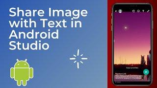 Share option with text and image in Android | Share image with text android studio | Papaya coders