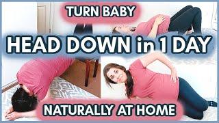 How to help baby turn HEAD DOWN | 5 at home exercises to NATURALLY turn baby