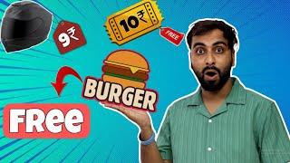 BurgerKing FREE Burger Offer | Rs.9 Helmet Sale | Rs.10 Free Cashback | 6 Hidden Online Offers