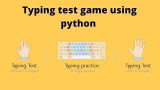 Typing speed test using python