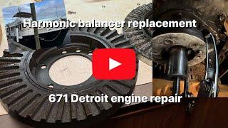 Boat Repair!!! 58’ Hatteras 671 Detroit Diesel engine harmonic balancer replacement