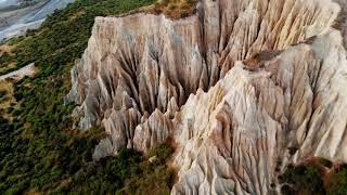 DJI DRONE Clay cliffs  Omarama 4k