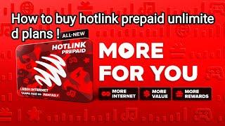 Hotlink prepaid how to buy unlimited plans? #hotlink #unlimited #mobilenetwork #shortvideo