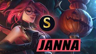 BEWITCHING JANNA GAMEPLAY | THIS SKIN IS BEAUTIFUL (S TIER) THE MVP - WILD RIFT